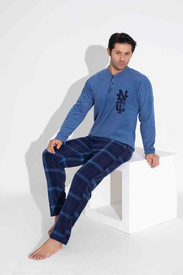 Erkek Polar Pijama Takımı Kışlık Erkek Pijama Takım Erkek Polar Takım 5214M