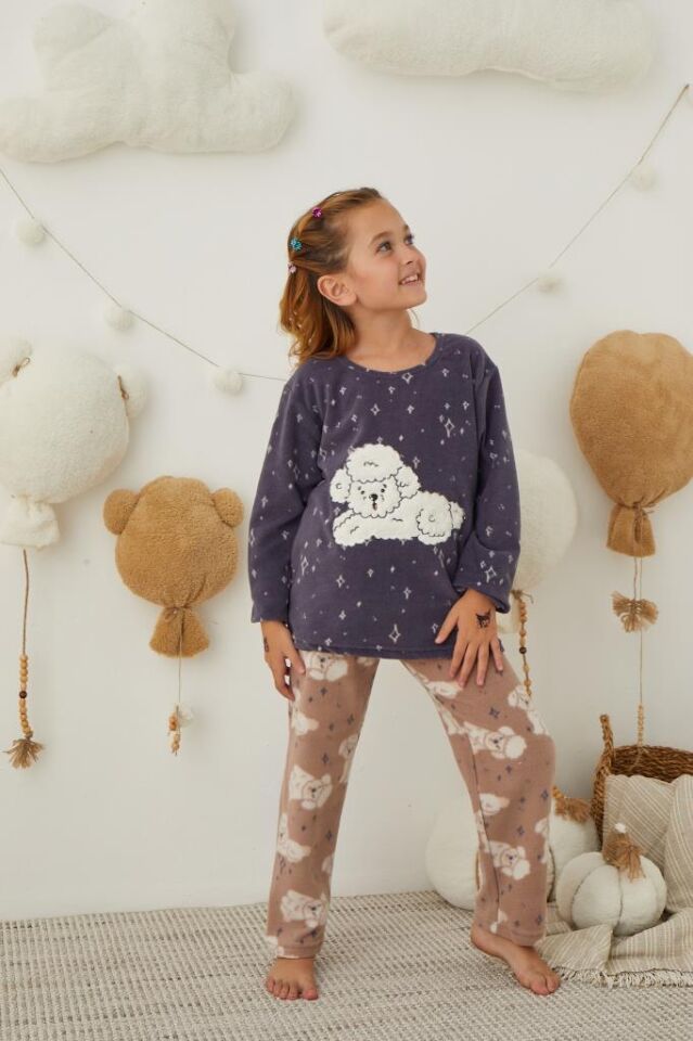 Kız Çocuk Welsoft Polar Pijama Takımı 42006