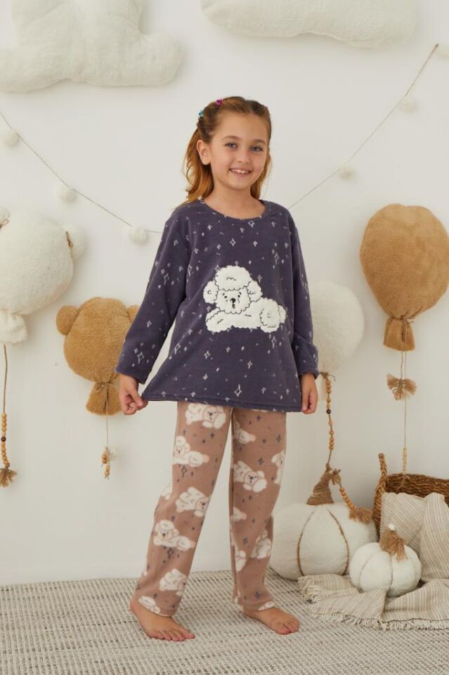Kız Çocuk Welsoft Polar Pijama Takımı 42006
