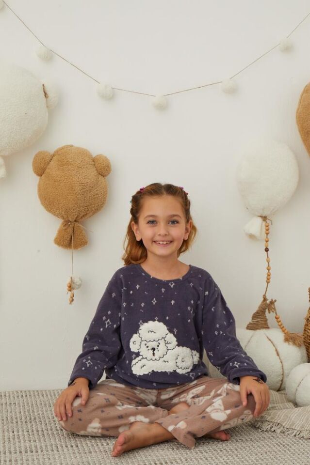 Kız Çocuk Welsoft Polar Pijama Takımı 42006