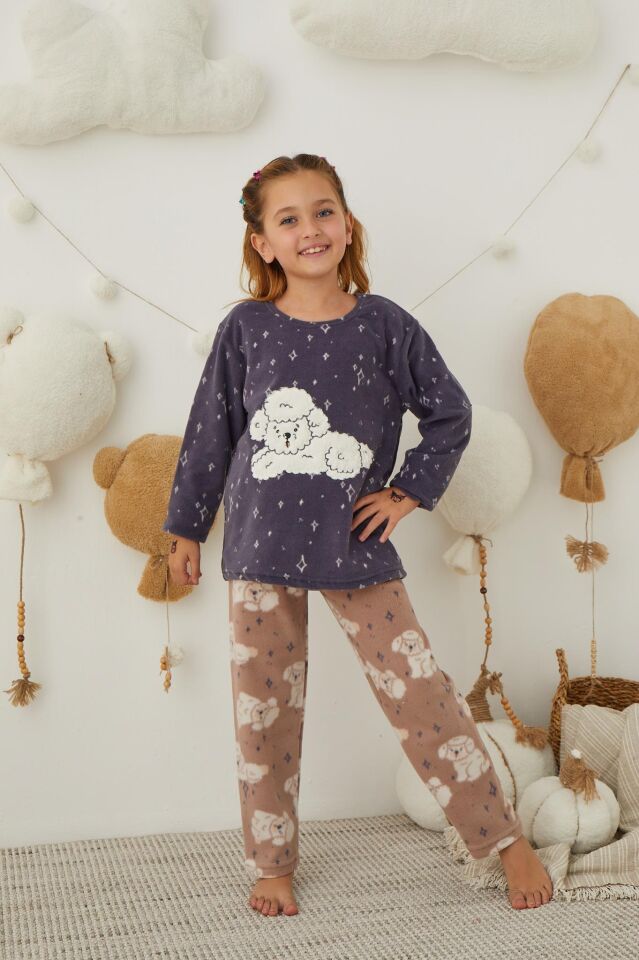 Kız Çocuk Welsoft Polar Pijama Takımı 42006