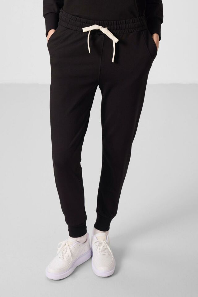 Tommylife Siyah Kapüşonlu Oversize Kadın Eşofman Takım - 95336