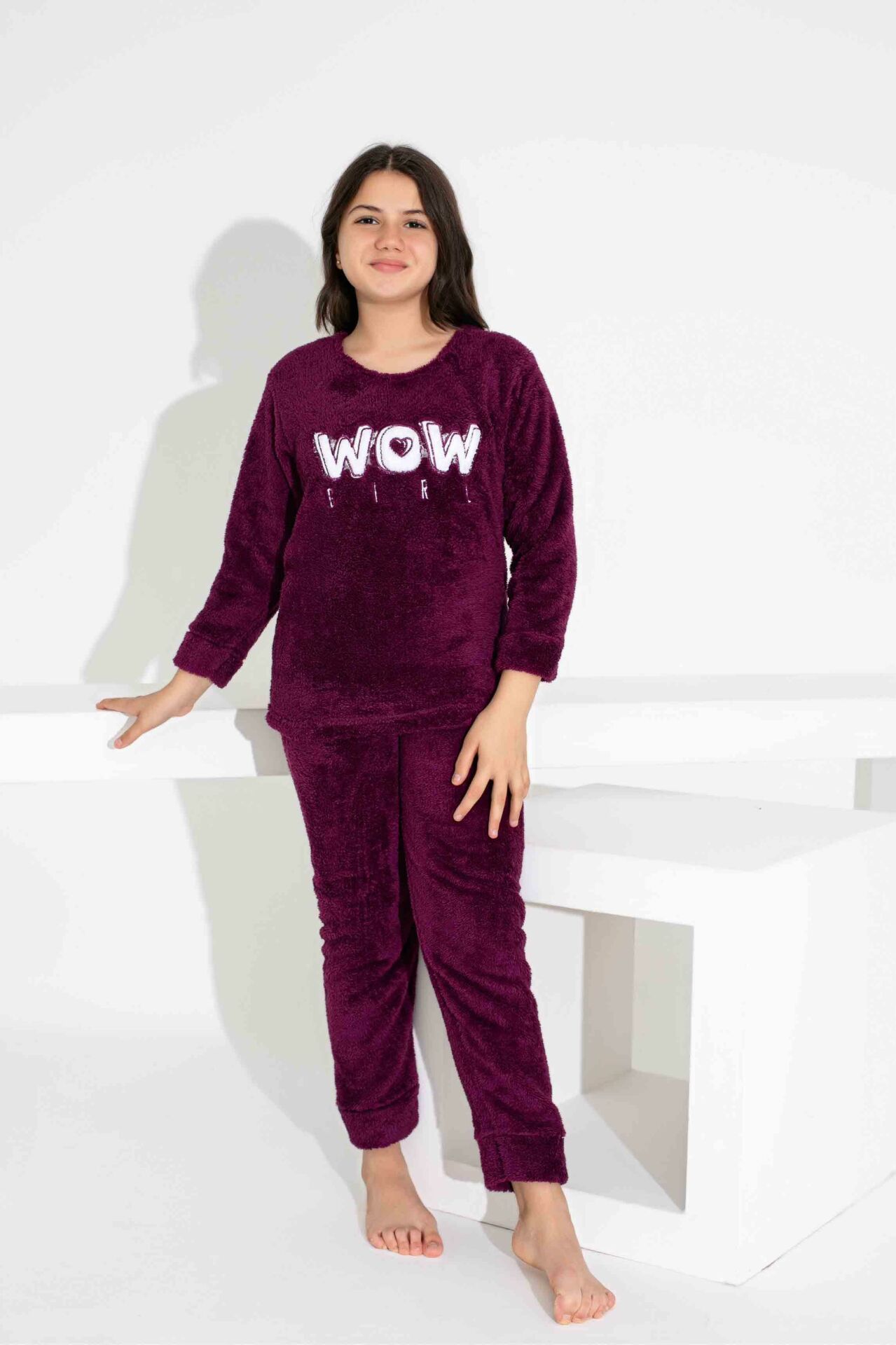 Kız Çocuk Sıcak Tutan Polar Pijama Takımı 2829MBB