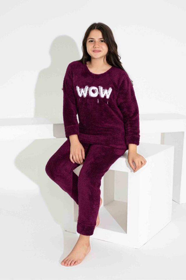 Kız Çocuk Sıcak Tutan Polar Pijama Takımı 2829MBB
