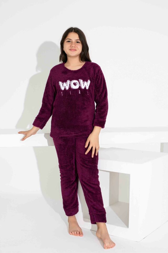 Kız Çocuk Sıcak Tutan Polar Pijama Takımı 2829MBB