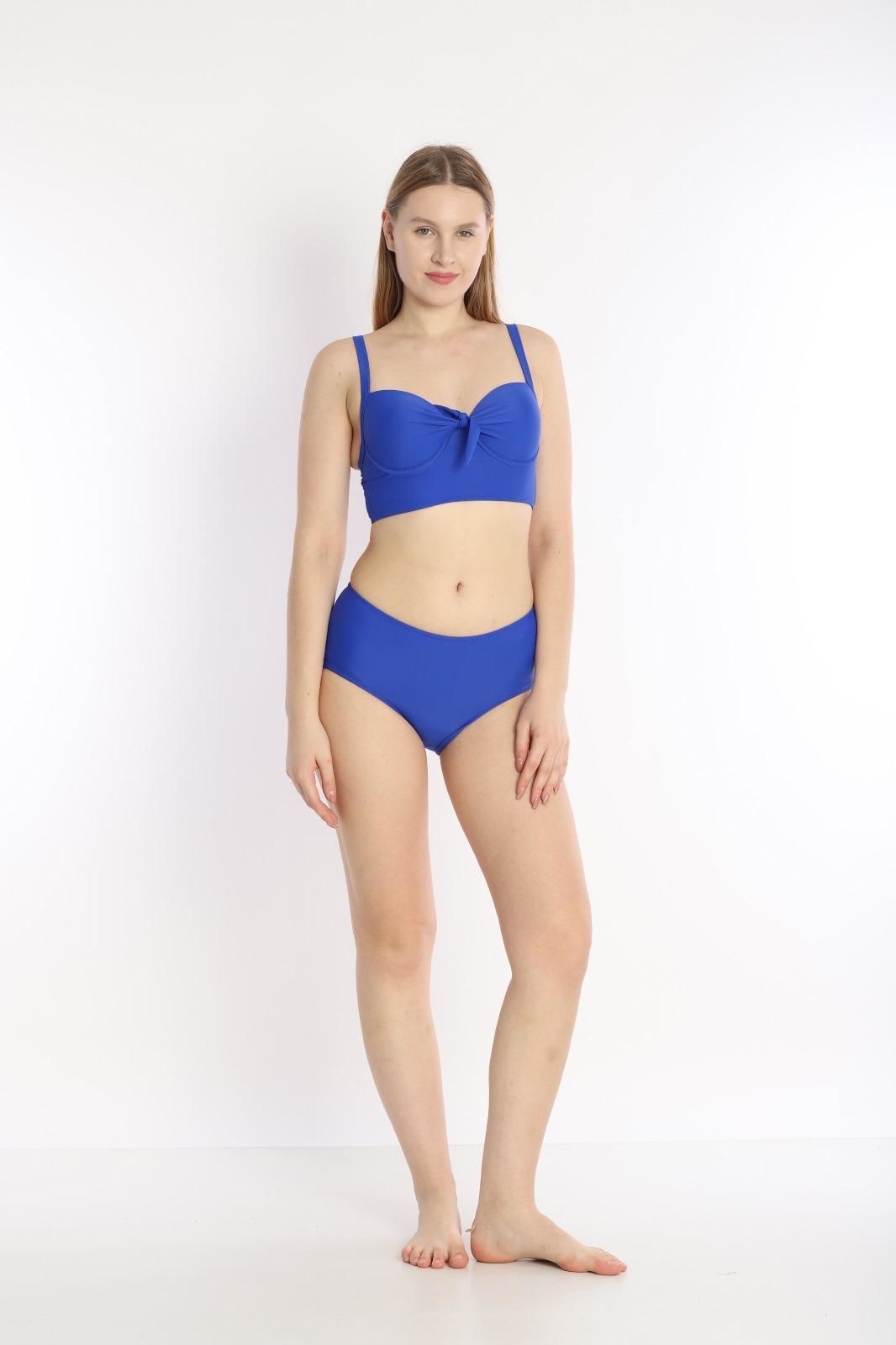 Kadın Askılı Ayarlanabilir Fiyonklu Boş  Kaplı Bikini 7206M
