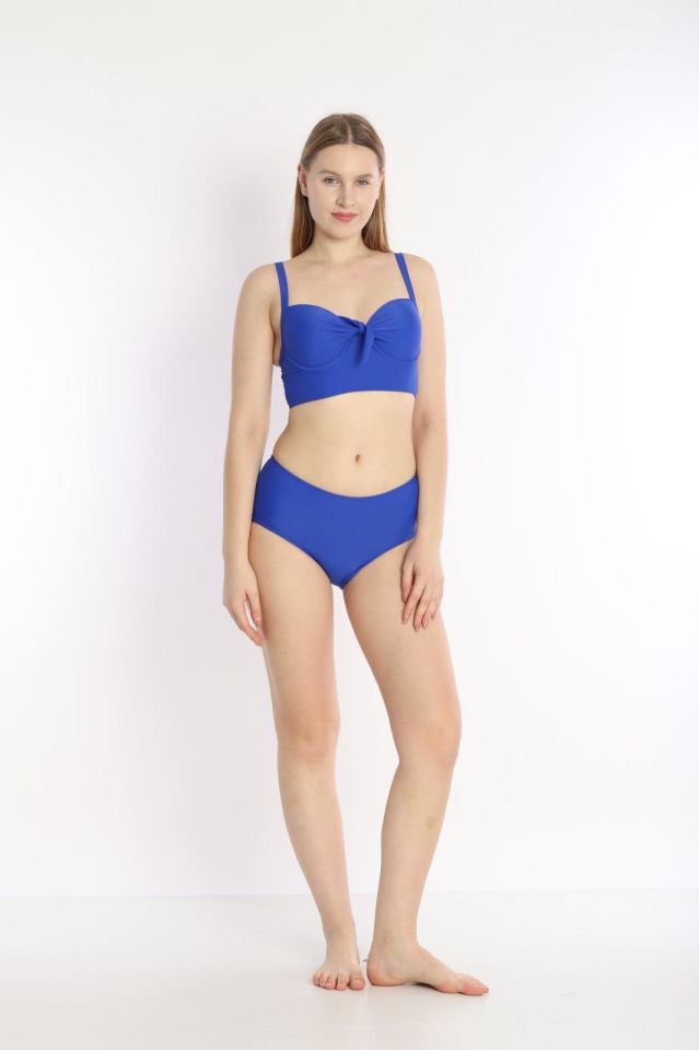 Kadın Askılı Ayarlanabilir Fiyonklu Boş  Kaplı Bikini 7206M