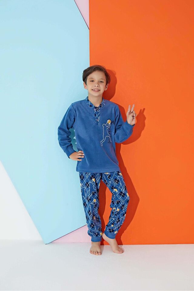 Erkek Çocuk Welsoft Polar Pijama Takımı 3355 - G