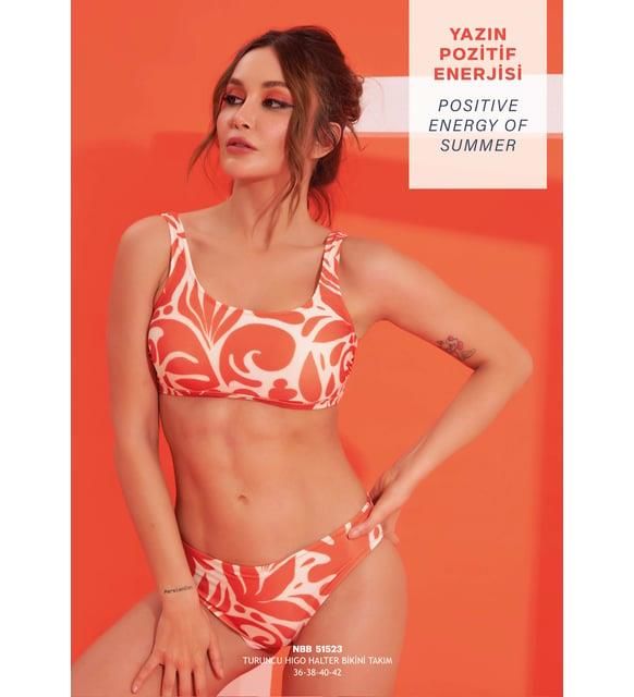 Kadın Kolsuz Pedli Higo Alt Üst Bikini 51523