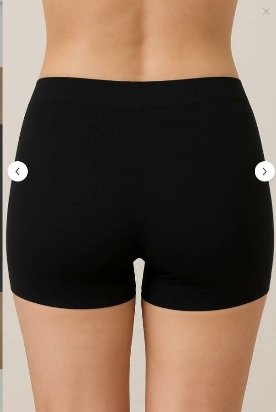 Papatya  Kadın 2 ADET SİYAH  Lazer Kesim Dikişsiz Boxer Külot Slip 2'li  Paket Set İç Giyim İç Çamaşır 2852