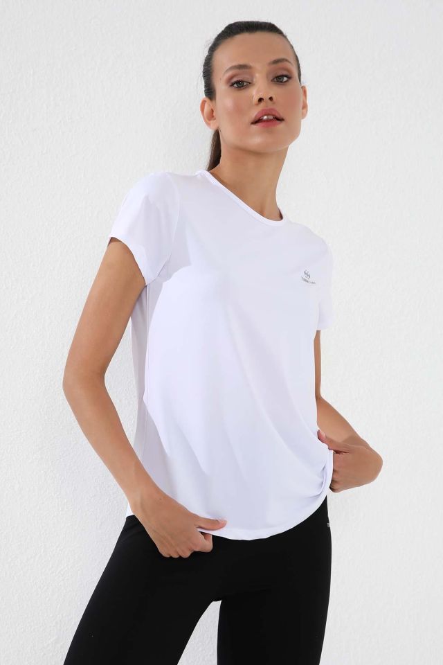 Tommy Life Beyaz Basic Kısa Kol Standart Kalıp O Yaka Kadın T-Shirt - 97144