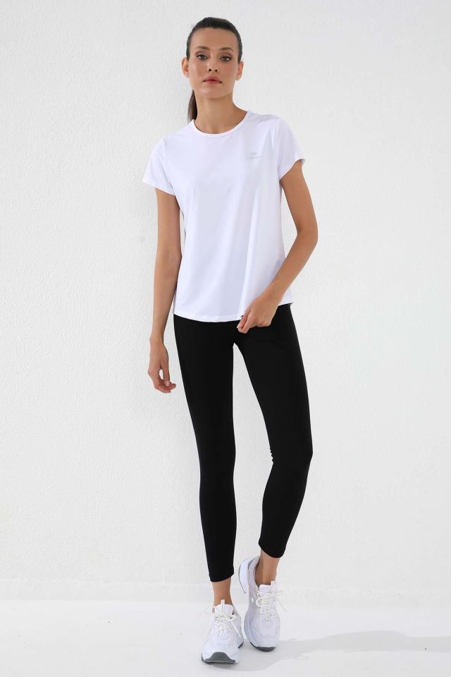 Tommy Life Beyaz Basic Kısa Kol Standart Kalıp O Yaka Kadın T-Shirt - 97144