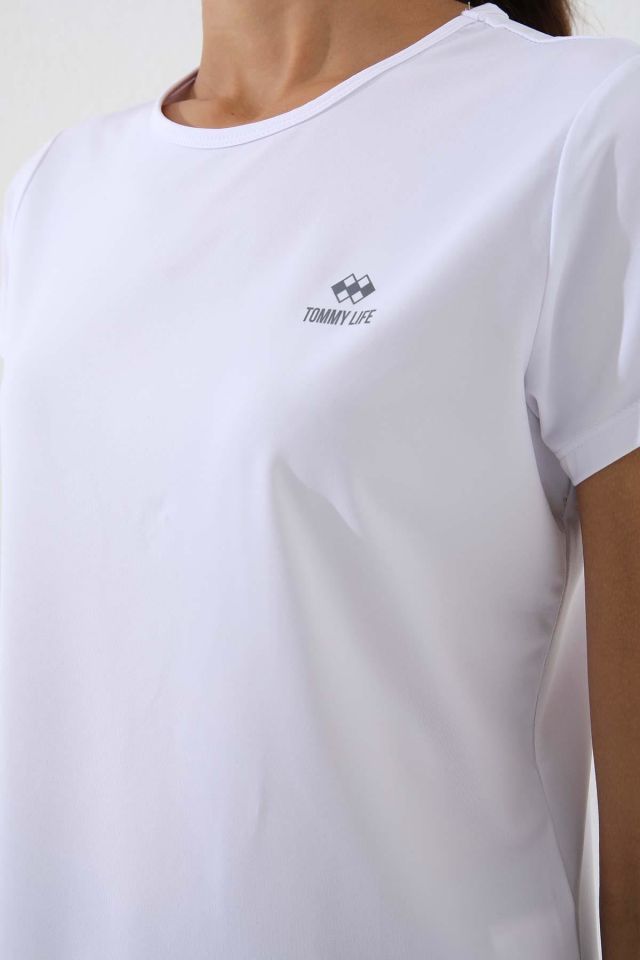 Tommy Life Beyaz Basic Kısa Kol Standart Kalıp O Yaka Kadın T-Shirt - 97144