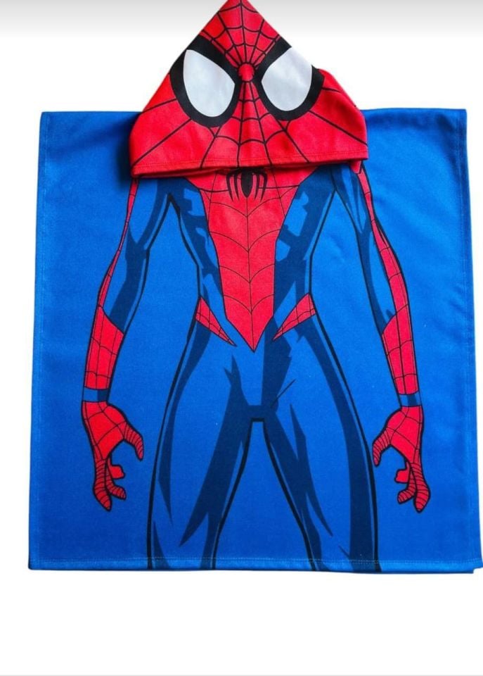 Spiderman Baskılı Deniz Panço 0030K