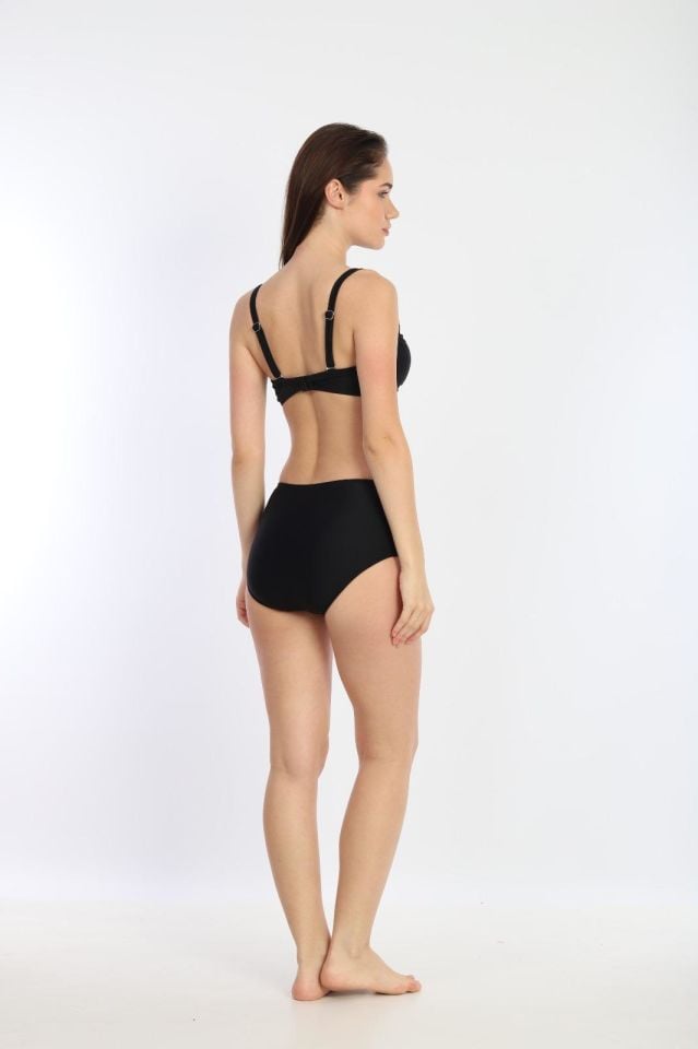 Kadın İnce Askılı Ayarlanabilir Bikini 7277 SİYAH