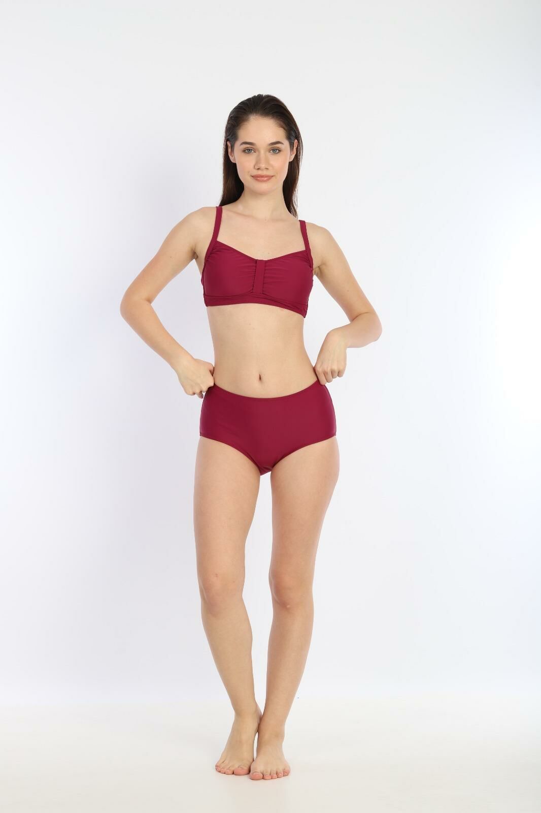 Kadın İnce Askılı Ayarlanabilir Bikini 7277 MÜRDÜM