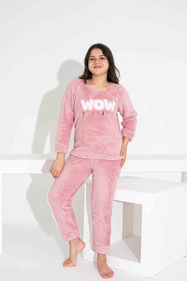 Kız Çocuk Sıcak Tutan Polar Pijama Takımı  2829PK