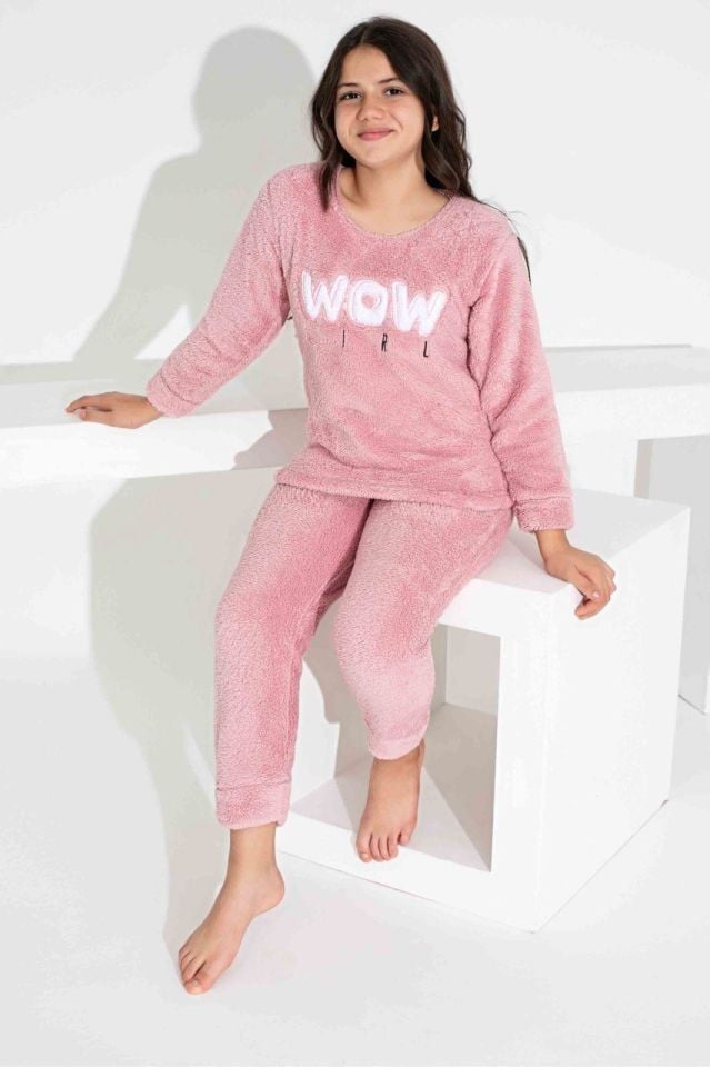 Kız Çocuk Sıcak Tutan Polar Pijama Takımı  2829PK