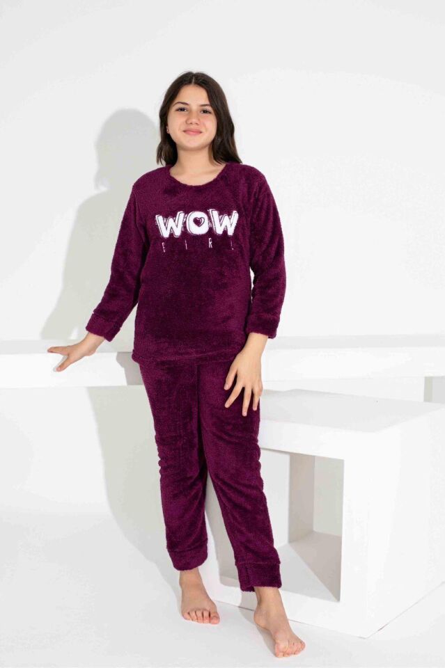 Kız Çocuk Sıcak Tutan Polar Pijama Takımı  2829MK