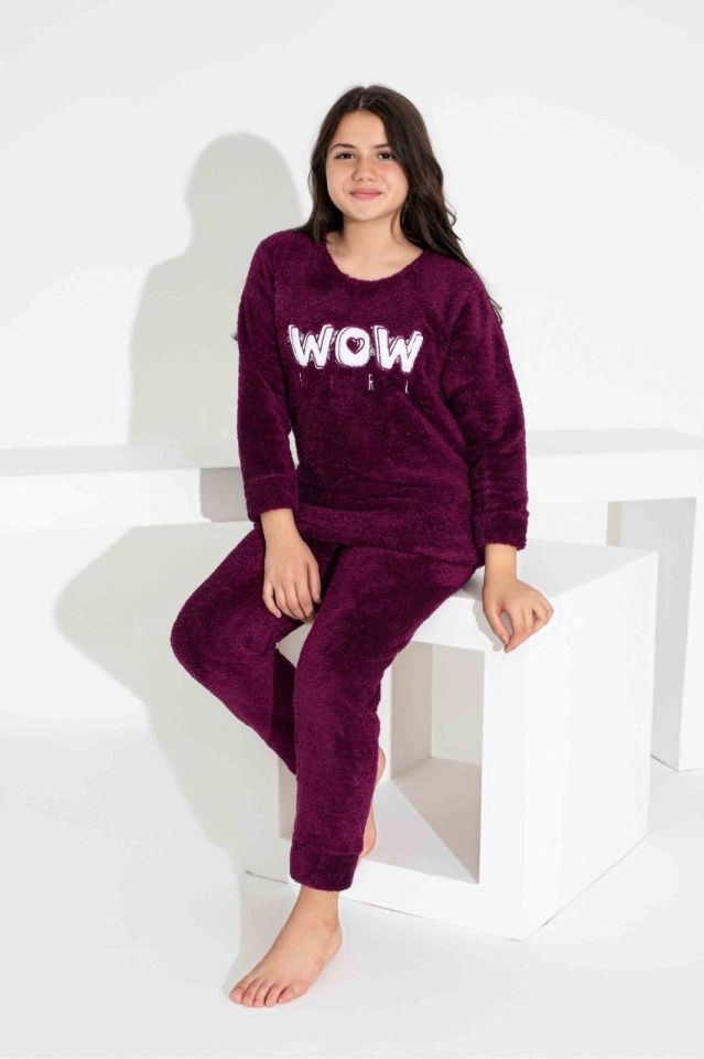 Kız Çocuk Sıcak Tutan Polar Pijama Takımı  2829MK