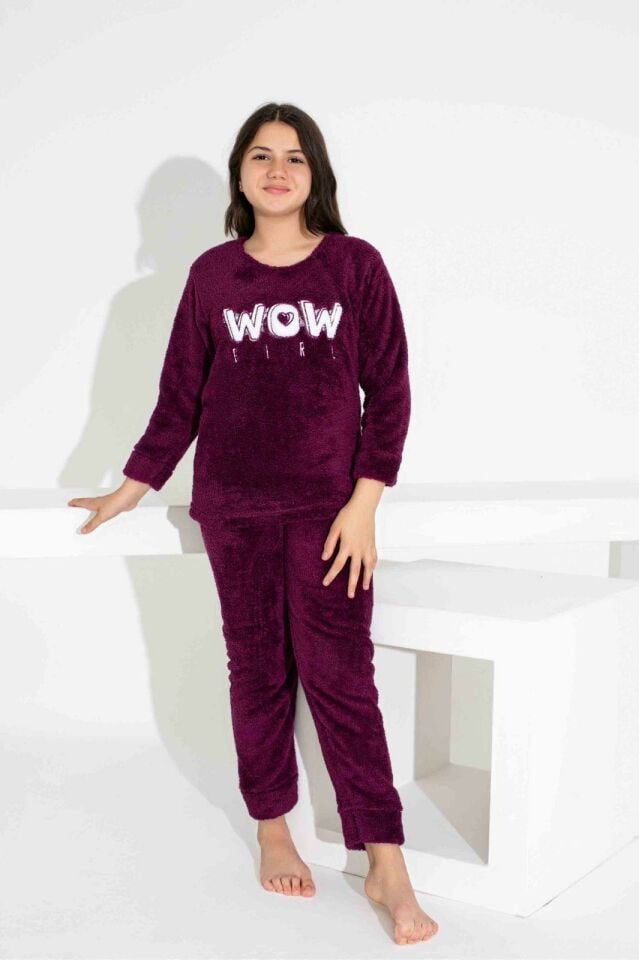 Kız Çocuk Sıcak Tutan Polar Pijama Takımı  2829MK