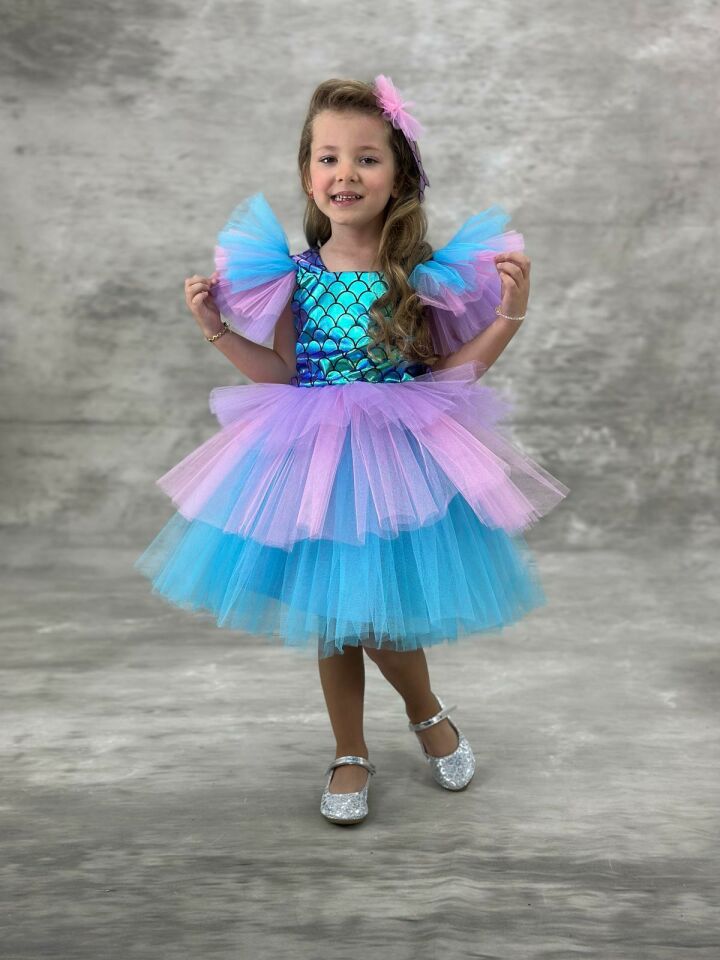 Tütü Etekli Deniz Kızı Elbisesi 2406