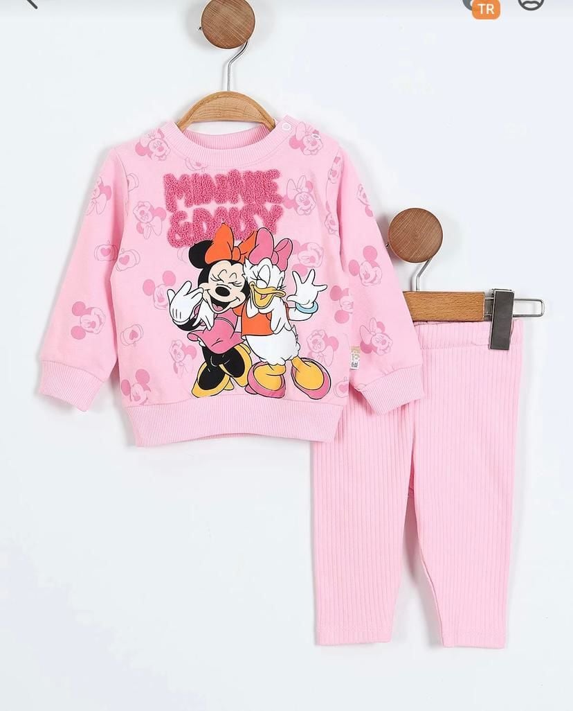 Süzene Karakter Nakışlı Fitilli Taytlı İp Kız Bebek Takım 6194PU