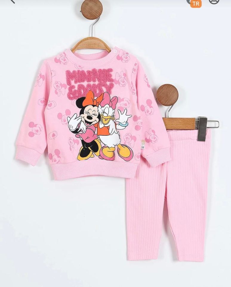 Süzene Karakter Nakışlı Fitilli Taytlı İp Kız Bebek Takım 6194PU