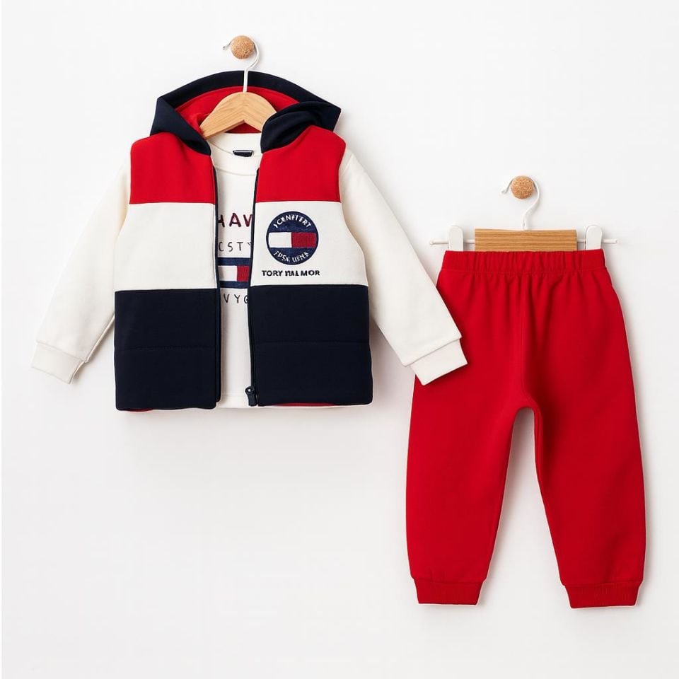 Erkek Bebek 3’lü Bebek Takımı– Kod: 07165 k