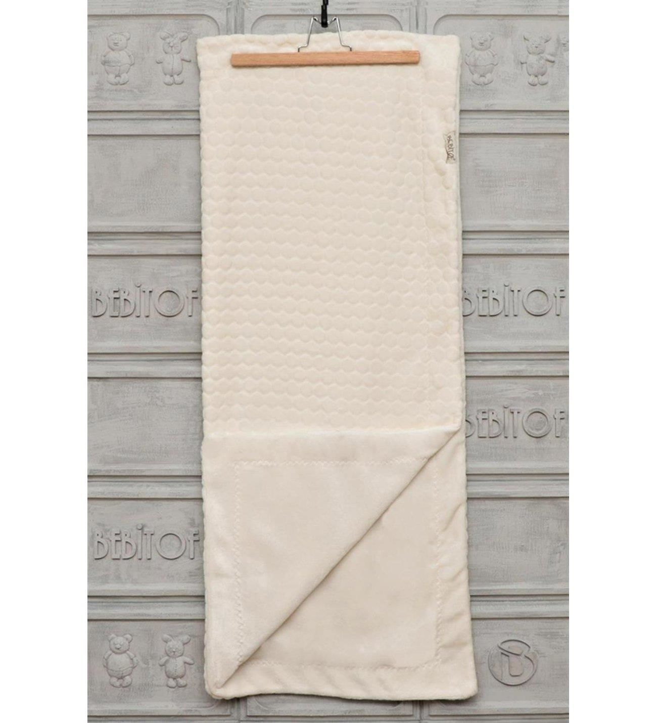 Bebitof Kabartmalı Velboa Bebek Battaniyesi 95024 Ekru