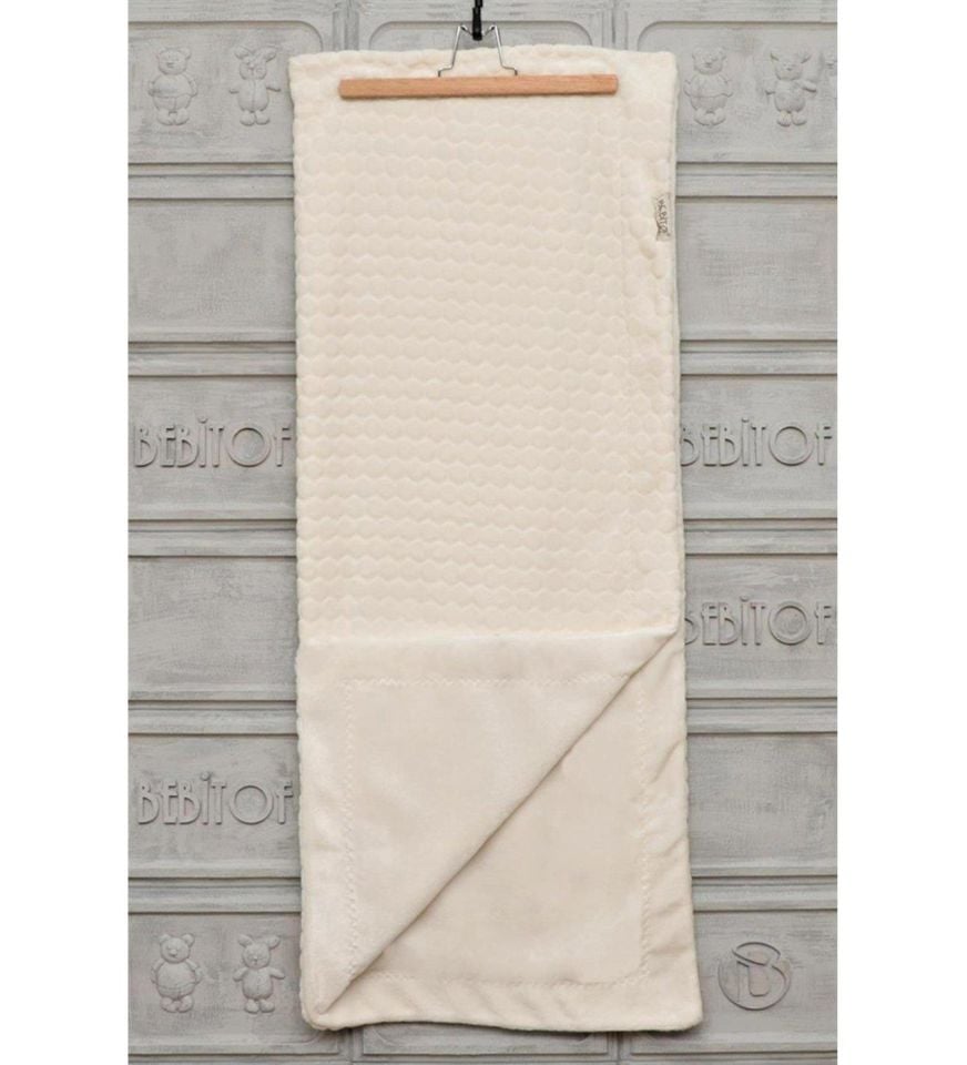 Bebitof Kabartmalı Velboa Bebek Battaniyesi 95024 Ekru