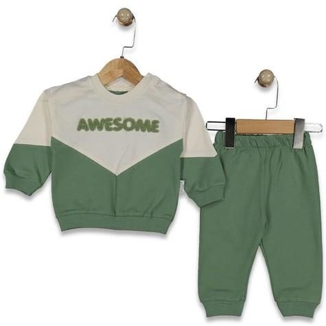 Erkek Bebek 2’li – Awesome Nakışlı Sweatshirt & Alt Takım 07145 Y