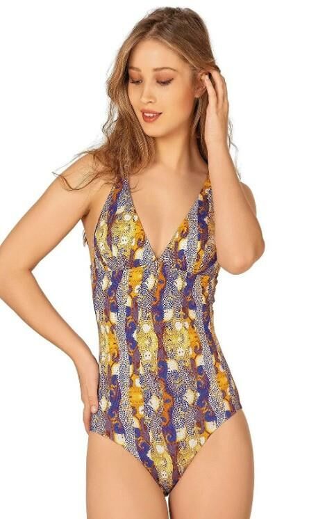 Endeep Kadın Desenli Toparlayıcı Mayo 22330