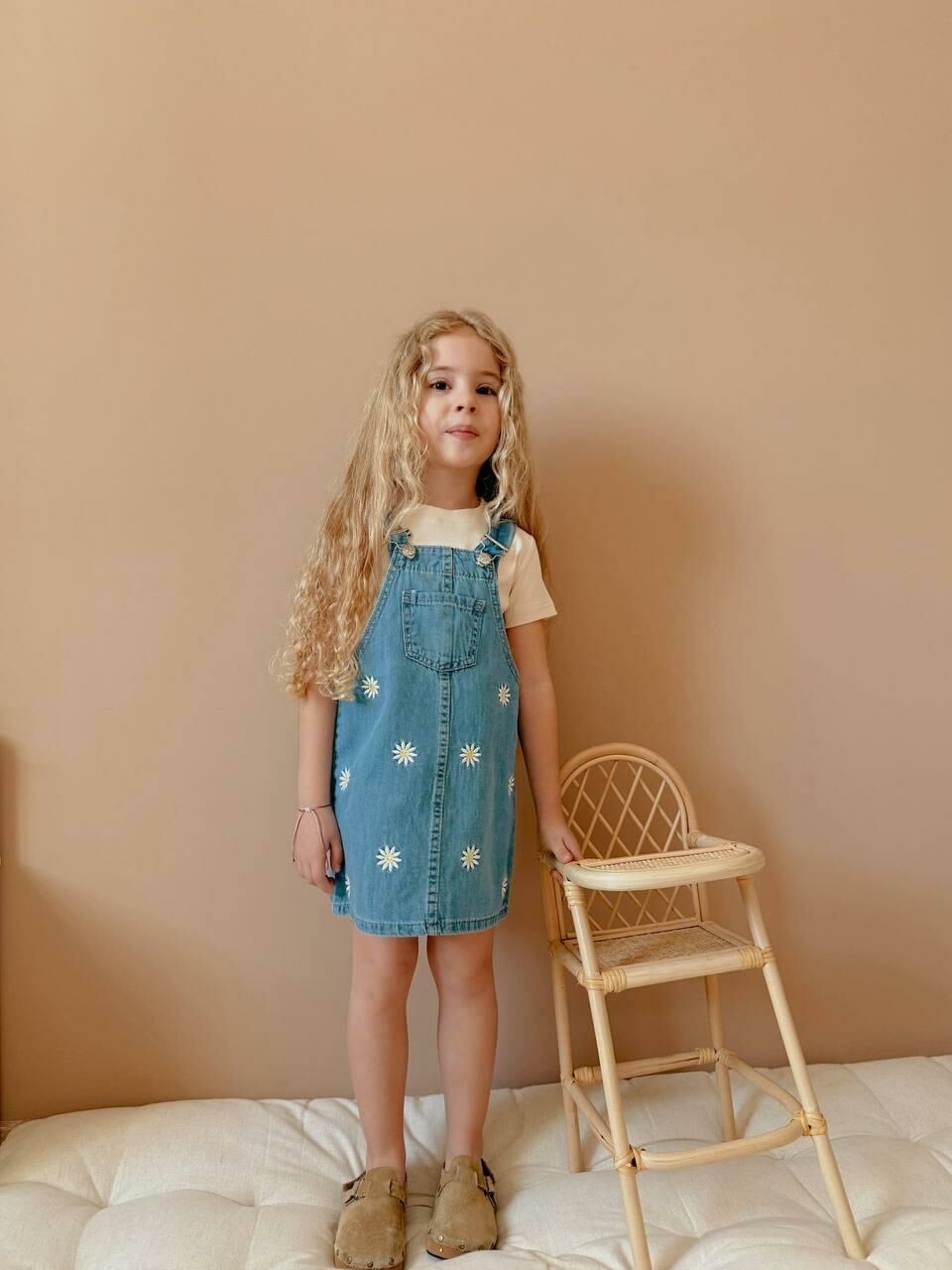 Kız Çocuk (Tekli BLUZ DAHİL DEĞİL) Kot Jile Elbise Salopet 2642