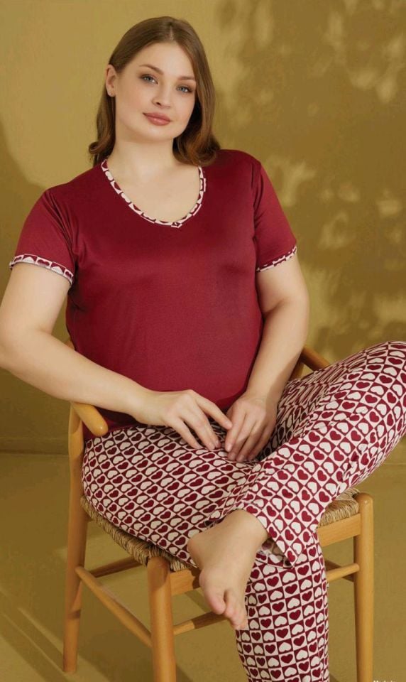 Kadın Battal Beden Alt Üst Uzun Takım 9538