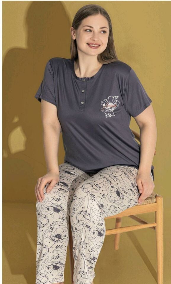 Kadın Battal Beden Alt Üst Uzun Takım 9565