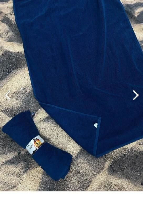 Miami Beach Lacivert Mikrofiber Plaj Ve Banyo Havlusu - Hafif (75X150) 0080L