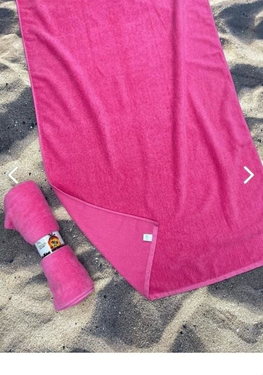Miami Beach Pembe Mikrofiber Plaj Ve Banyo Havlusu - Hafif (75X150) 0080P