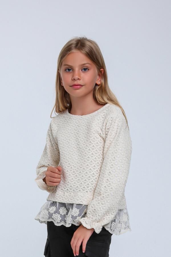 Escabel Kız Çocuk Desenli Bluz 35835