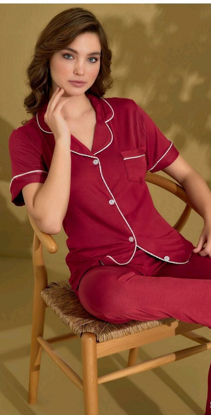 Kadın Kısa Kol Alt Üst Pijama Takımı 5513