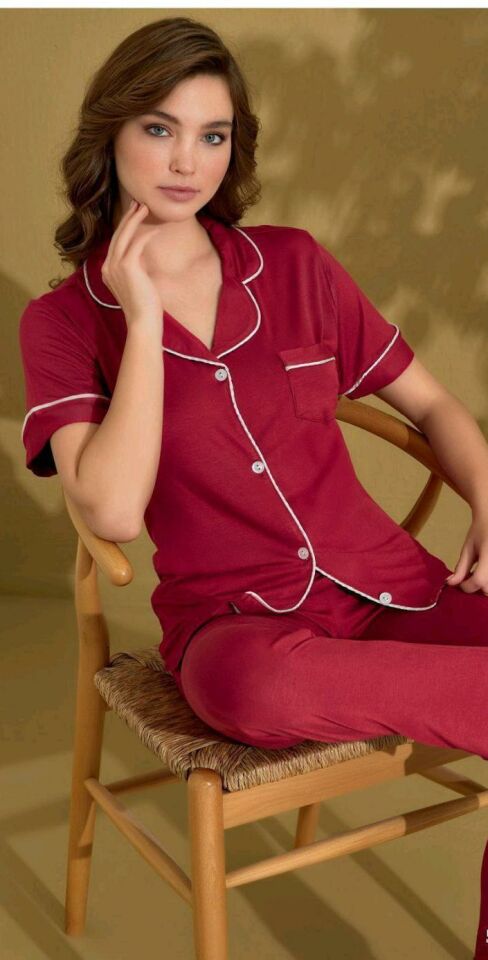 Kadın Kısa Kol Alt Üst Pijama Takımı 5513