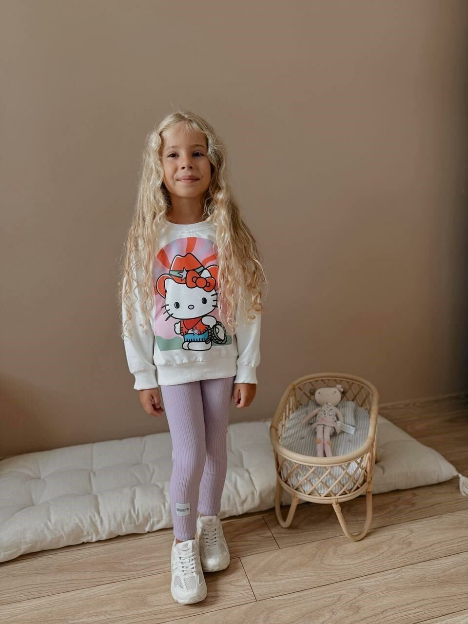 Kız Çocuk Baskılı Kız Çocuk Sweatshirt - Tayt 4037 L