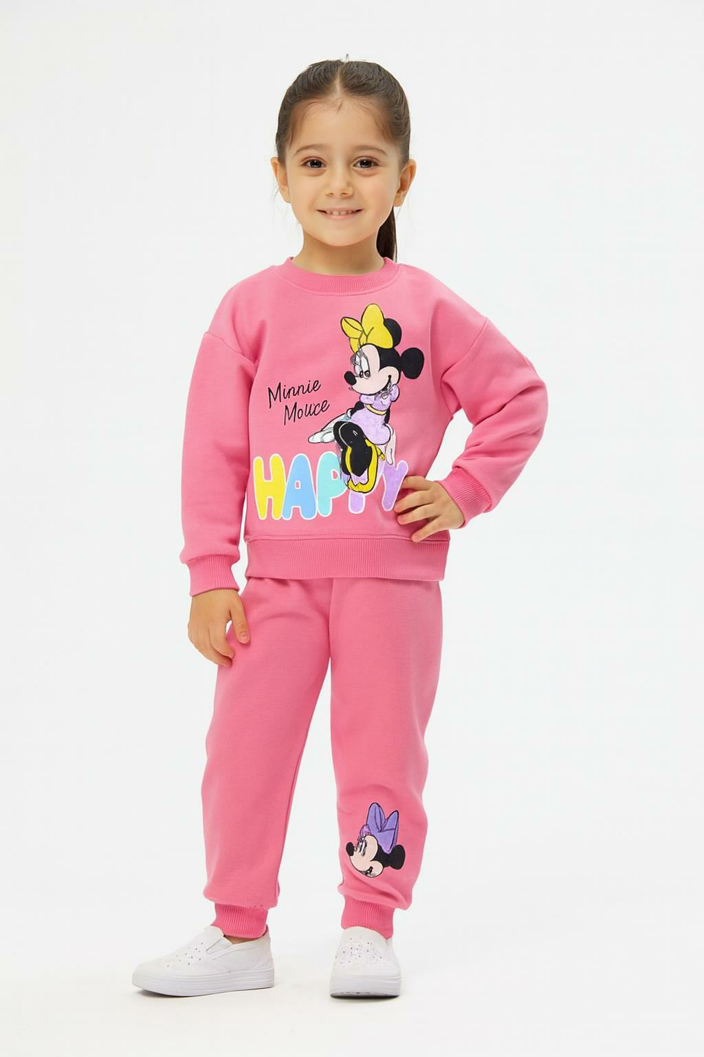 Kız Çocuk Minnie Mouse Baskılı 2’li Eşofman Takımı – 0017P