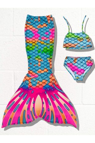 Kız Çocuk Deniz Kızı Mayo Bikini 0405-4