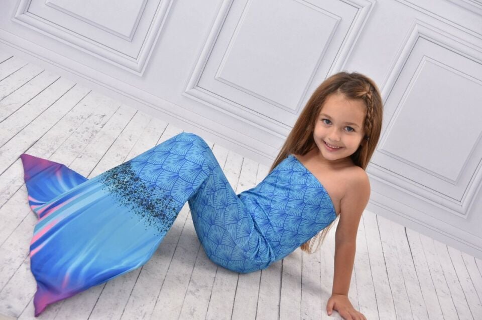 Kız Çocuk Deniz Kızı Mayo Bikini 0405-4