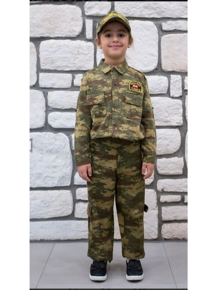 Unisex Asker Kostümü Çocuk Kıyafeti 2803