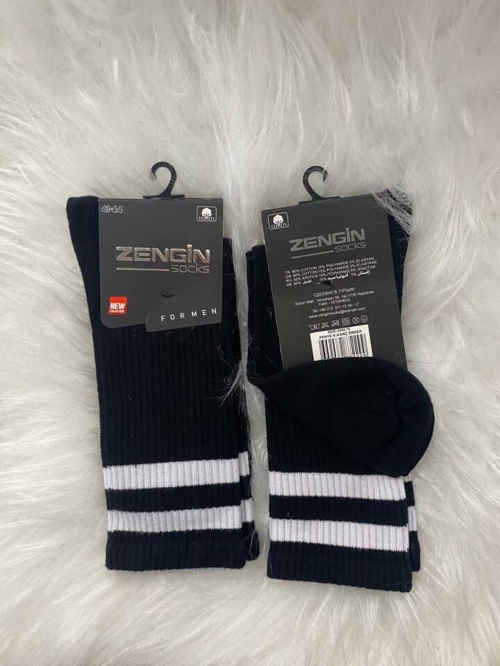 ZENGİN Erkek 2'li (2 adet)  Penye Konç Çorap 2299