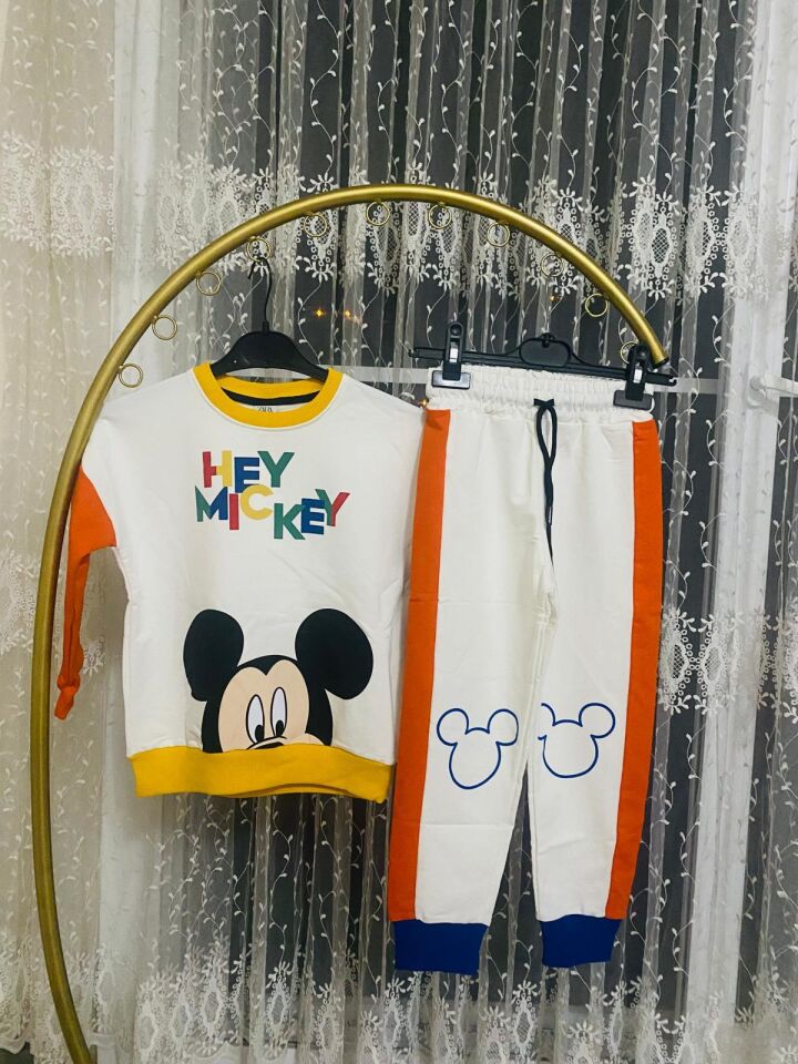 Erkek Çocuk Şardonsuz Alt Üst Takım Beyaz 2510B
