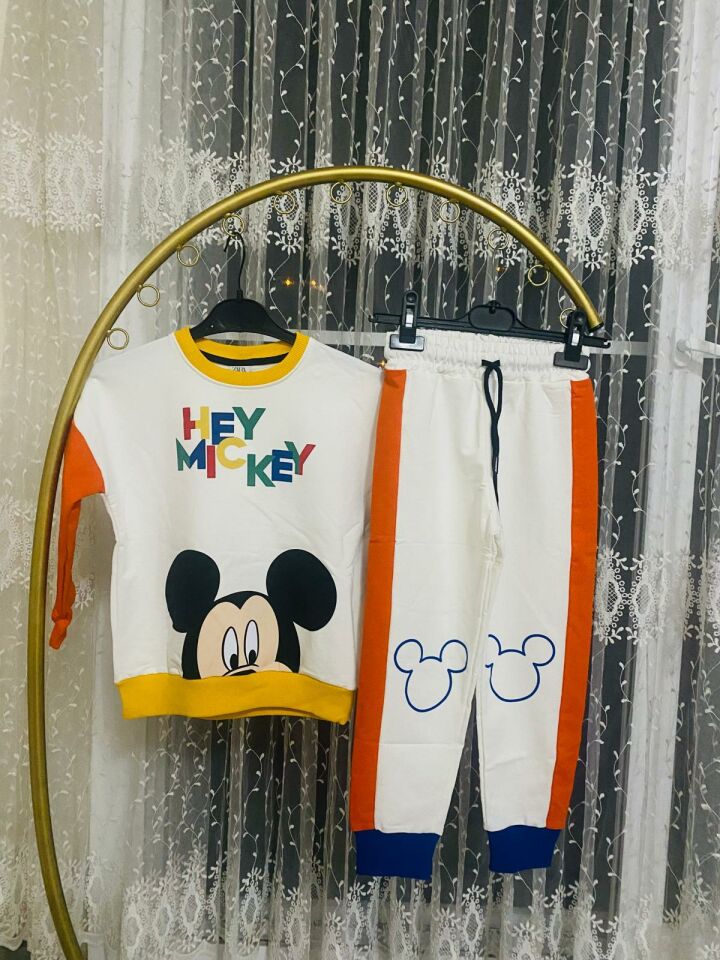 Erkek Çocuk Şardonsuz Alt Üst Takım Beyaz 2510B