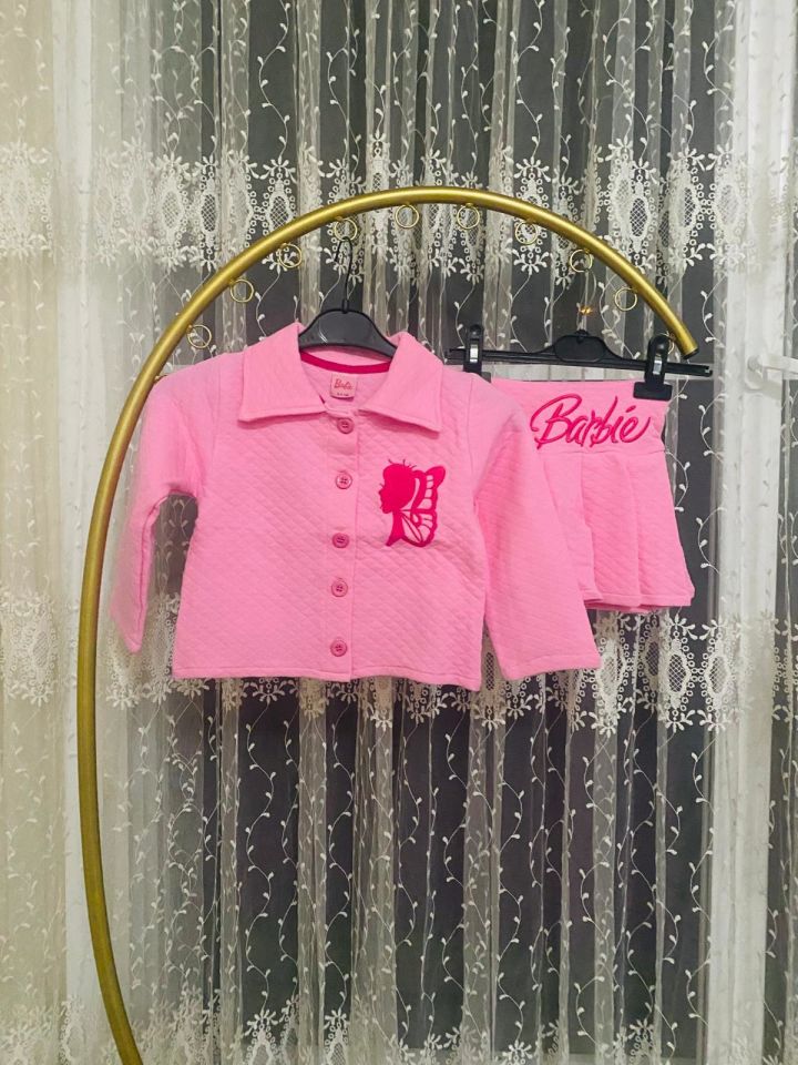 Kız Çocuk Hırkalı Etekli Takım Pembe 2510 Pembe